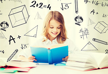 Image showing student girl studying at school