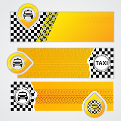 Image showing Taxi company banner set of 3