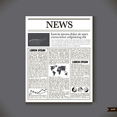 Image showing The newspaper with a headline News