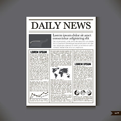 Image showing The newspaper with a headline Daily News