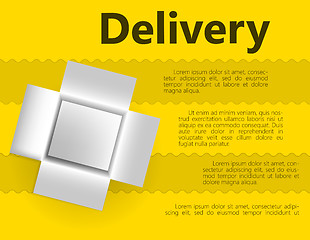 Image showing Vector illustration for delivery gift.