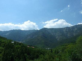 Image showing Ukraine. Southern coast of Crimea. Mountains, the sky, clouds.