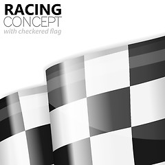 Image showing Racing Checkered Flag Finish