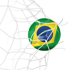 Image showing Soccer Ball in Net