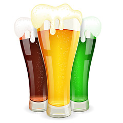 Image showing Glasses of Beer