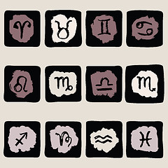 Image showing Horoscope Zodiac  Star signs, vector set.