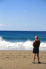 Image showing Man on a beach