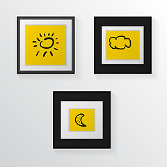 Image showing Vector illustration of three poster mock-ups