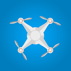 Image showing Flat vector icon for gray quadrocopter