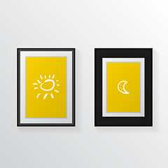 Image showing Vector illustration of two poster mock-ups