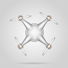 Image showing Vector illustration of gray quadrocopter