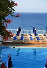 Image showing Swimmingpool and ocean