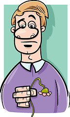 Image showing sad man cartoon illustration