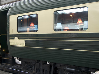 Image showing Luxury dining railway car