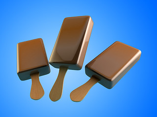 Image showing chocolate ice cream 3d Illustrations.