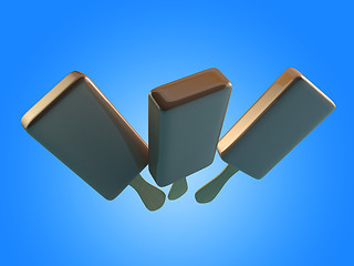 Image showing 3d Illustration of chocolate ice cream.