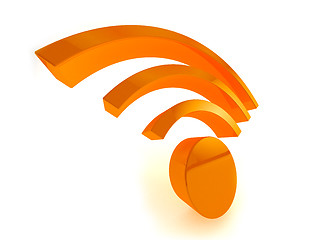 Image showing 3d wifi icon