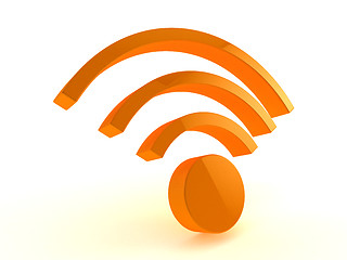 Image showing 3d wifi icon.