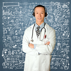 Image showing doctor with headphones