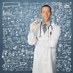 Image showing young doctor man with stethoscope