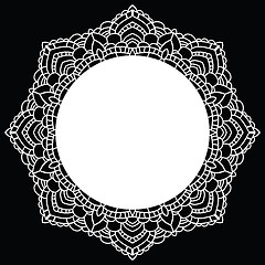 Image showing Round lace pattern. Mandala. Vector illustration.