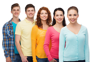 Image showing group of smiling teenagers