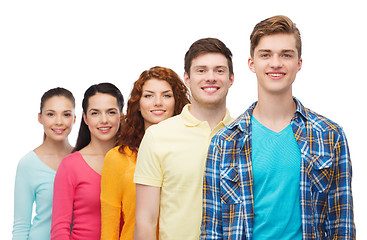Image showing group of smiling teenagers