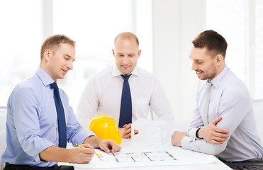 Image showing happy team of architects and designers in office