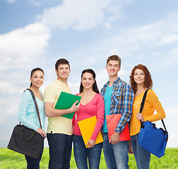 Image showing group of smiling teenagers