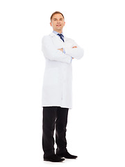 Image showing smiling male doctor in white coat