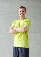 Image showing smiling man in gym