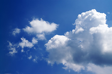 Image showing Blue sky with sunlight clouds