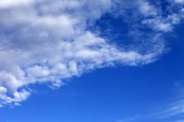 Image showing Beautiful blue sky with clouds