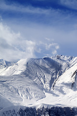 Image showing Winter snowy mountains