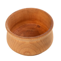Image showing Empty wooden bowl