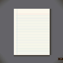 Image showing White notebook with lines.Vector illustration