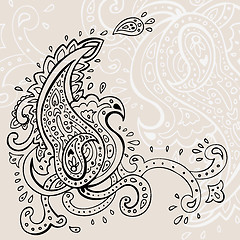 Image showing Hand Drawn Paisley ornament.