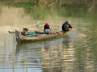 Image showing riverside scenery in Cambodia