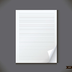 Image showing White notebook with lines.Vector illustration