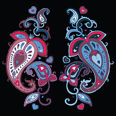 Image showing Hand Drawn Paisley ornament.