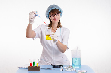 Image showing Chemist posing experience