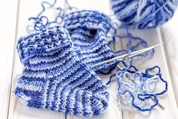 Image showing Knitted socks