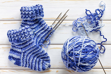 Image showing Knitted socks