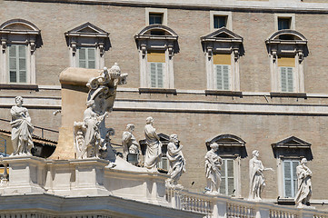 Image showing Walls of Vatican, St. Peters Square