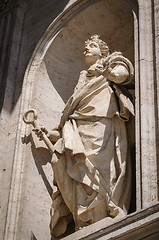 Image showing Statue on the wal of St. Peter Cathedral in Vatican