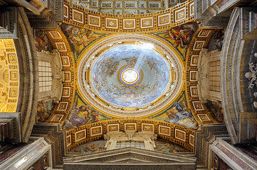 Image showing Interior of Saint Peter Cathedral in Vatican