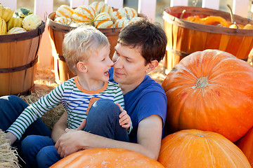 Image showing family at pumpkin patch