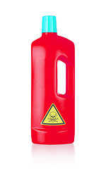 Image showing Plastic bottle cleaning-detergent, poisonous
