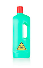 Image showing Plastic bottle cleaning-detergent, poisonous