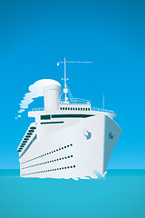 Image showing white cruise ship